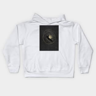 Cosmic black cat Kids Hoodie